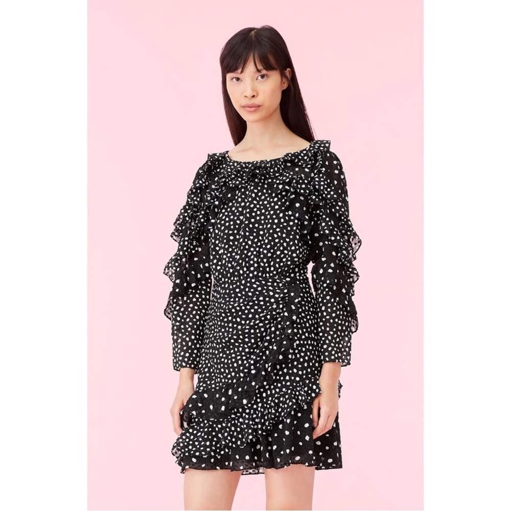 Rebecca Taylor Nova Dot Silk Mini Dress